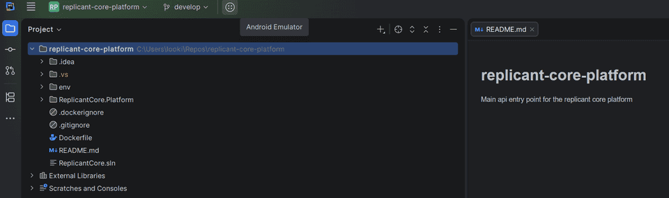 external tools button on menu bar