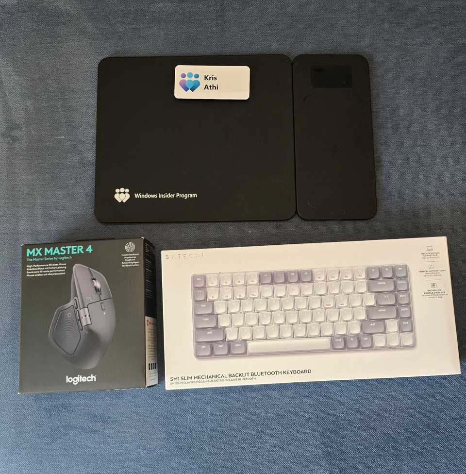 The Windows Insider swag bag - Satechi SM1, MX Master 4 and the exclusive mousemat
